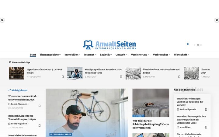 Screenshot of anwalt-seiten.de