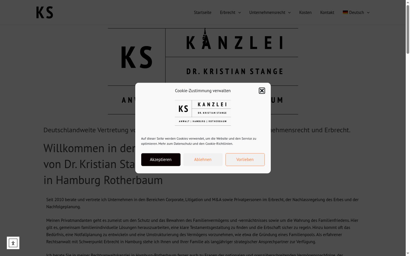 Screenshot tal-banner tal-kunsens muri qabel kwalunkwe interazzjoni