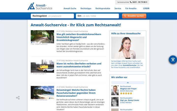 Screenshot of anwalt-suchservice.de
