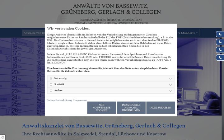 Screenshot of anwalt-von-bassewitz.de