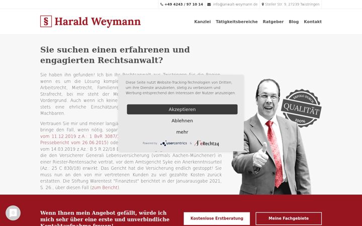 Screenshot of anwalt-weymann.de