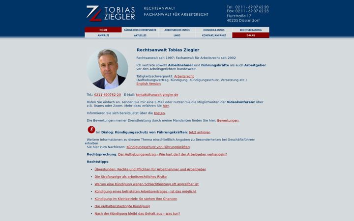 Screenshot of anwalt-ziegler.de