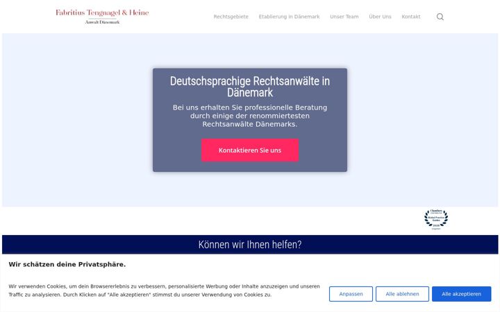 Screenshot of anwaltdaenemark.de