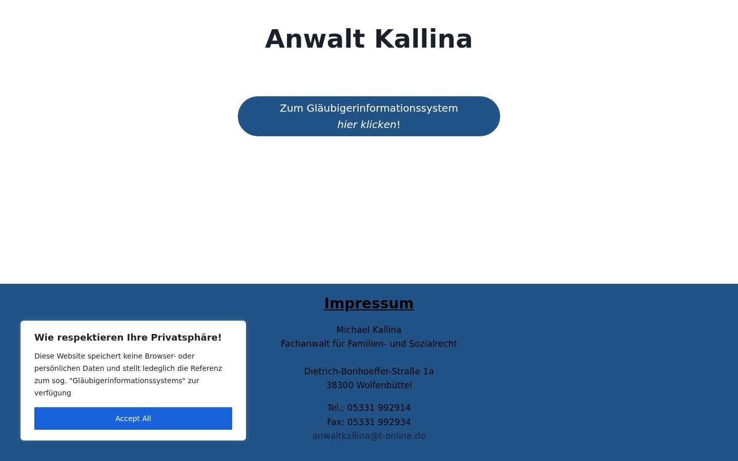 Screenshot del banner di consenso mostrato prima di qualsiasi interazione