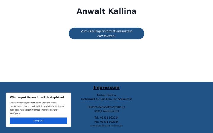 Screenshot of anwaltkallina.de