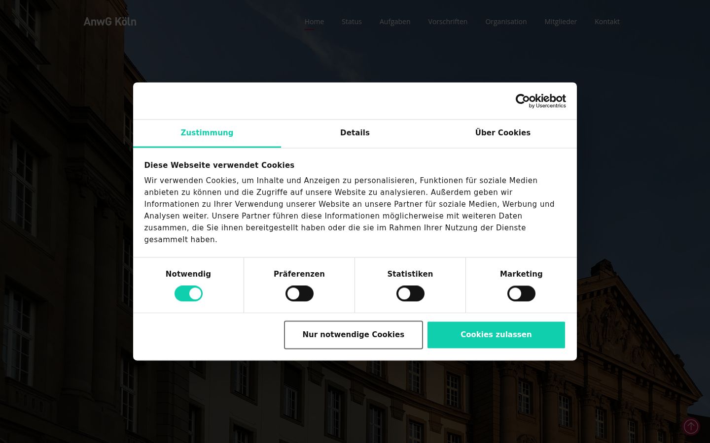 Snímek obrazovky baneru souhlasu zobrazeného před jakoukoli interakcí
