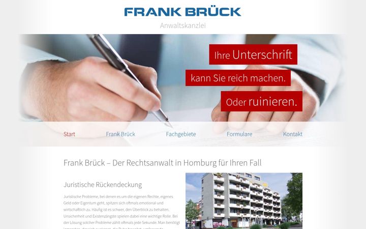 Captura de pantalla de anwaltskanzlei-brueck.de