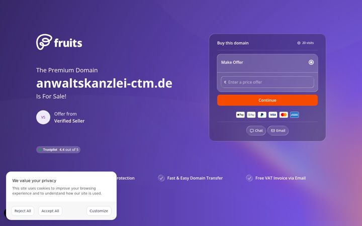 Screenshot of anwaltskanzlei-ctm.de