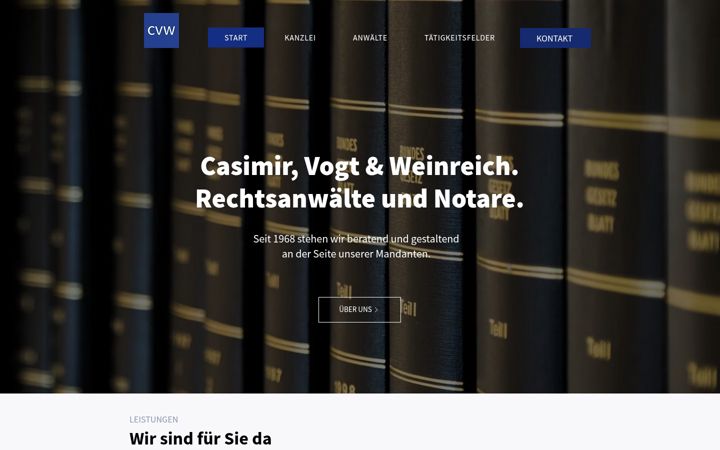 Screenshot of anwaltskanzlei-cvw.de
