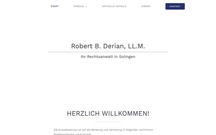 Screenshot of anwaltskanzlei-derian.de