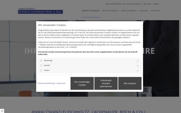 Screenshot of anwaltskanzlei-eichholtz.de