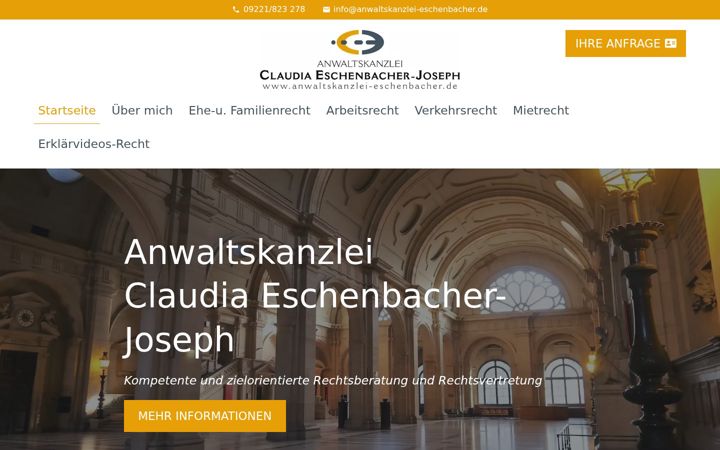 Captura de pantalla de anwaltskanzlei-eschenbacher.de