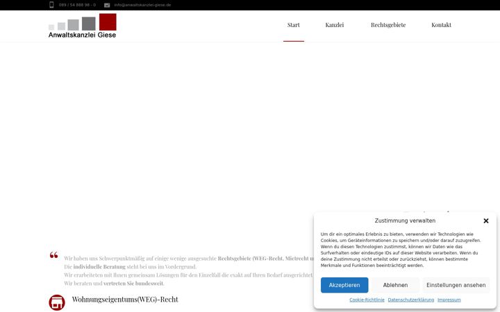 Screenshot of anwaltskanzlei-giese.de