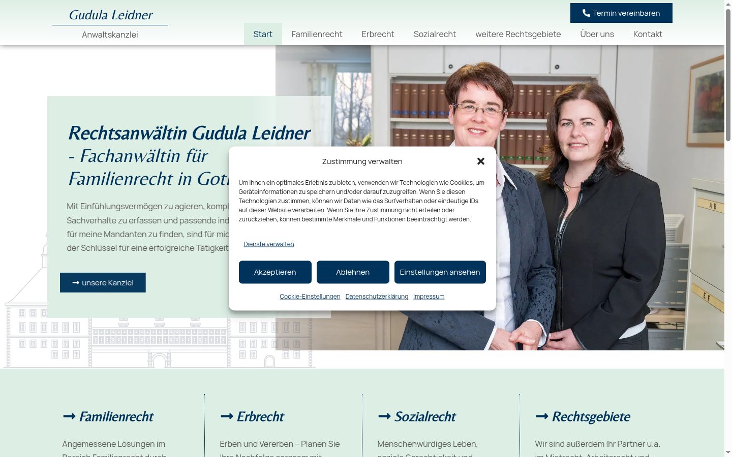 Screenshot tal-banner tal-kunsens muri qabel kwalunkwe interazzjoni