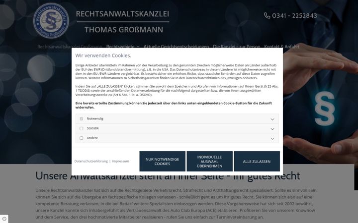 Screenshot of anwaltskanzlei-grossmann.de