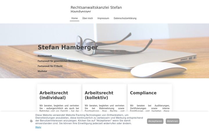 Screenshot of anwaltskanzlei-hamberger.de