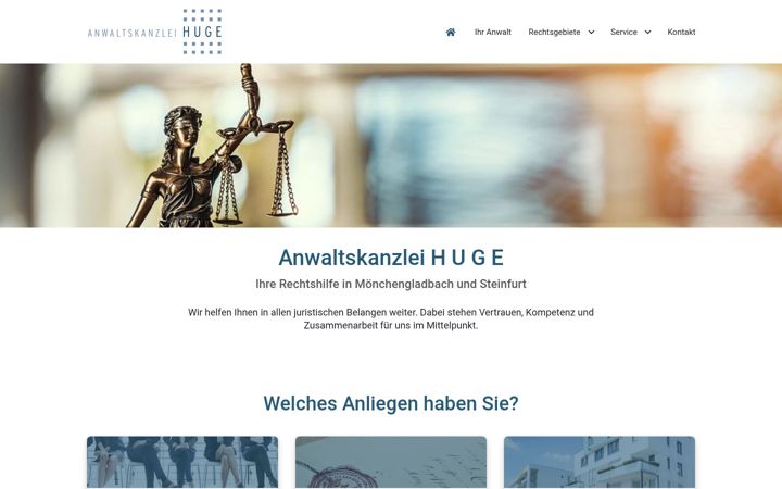 Screenshot of anwaltskanzlei-huge.de