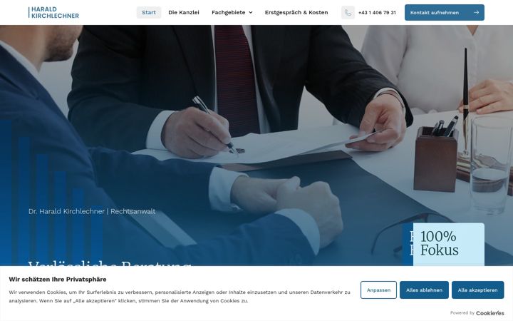 Screenshot of anwaltskanzlei-kirchlechner.at