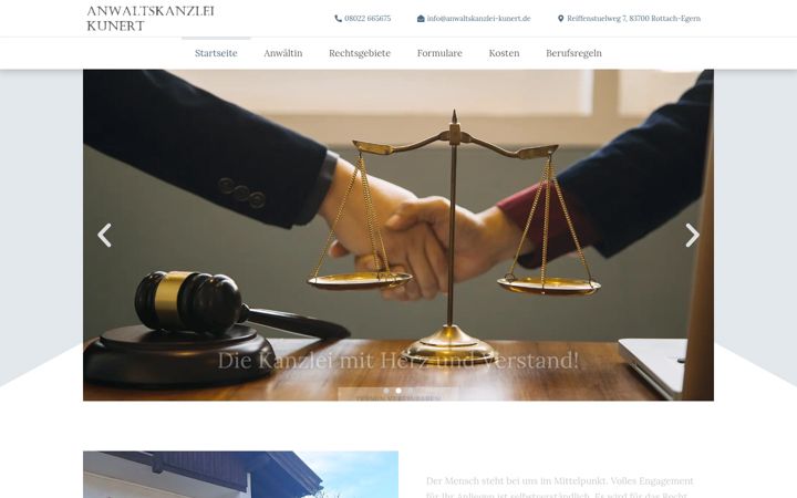 Zrzut ekranu anwaltskanzlei-kunert.de