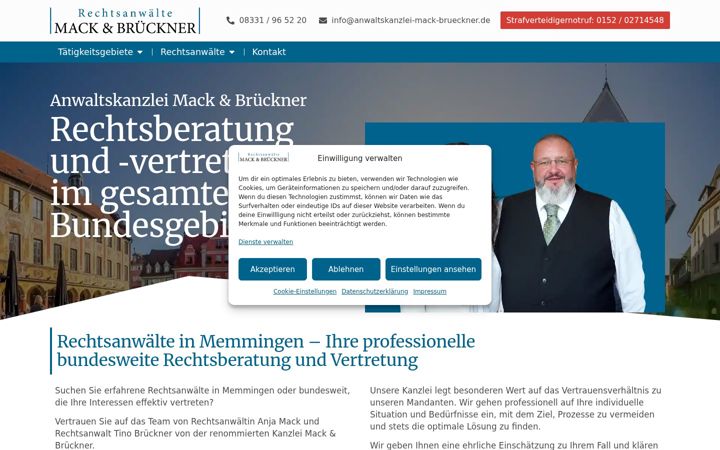 Screenshot of anwaltskanzlei-mack-brueckner.de