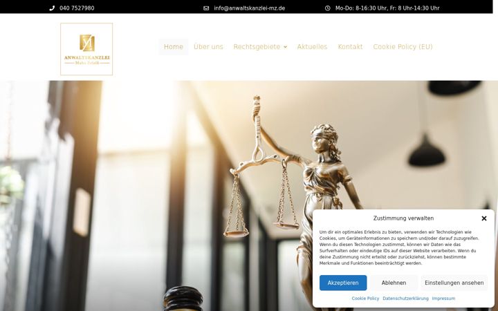 Screenshot di anwaltskanzlei-mz.de