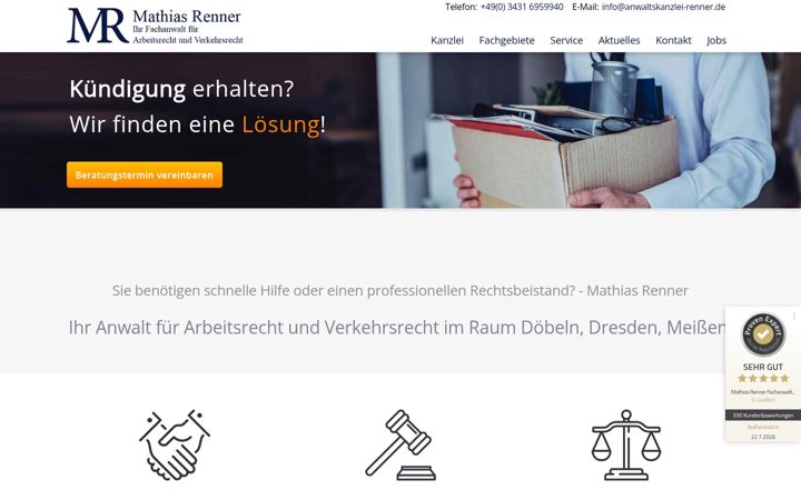 Screenshot ta' anwaltskanzlei-renner.de