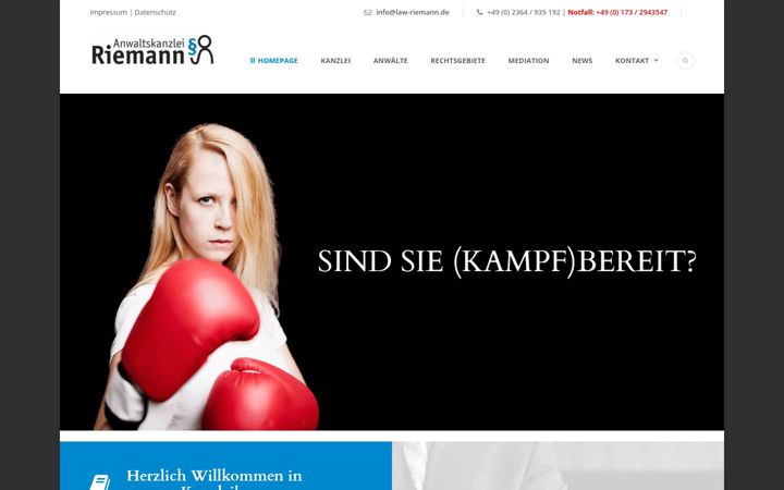 Screenshot of anwaltskanzlei-riemann.de
