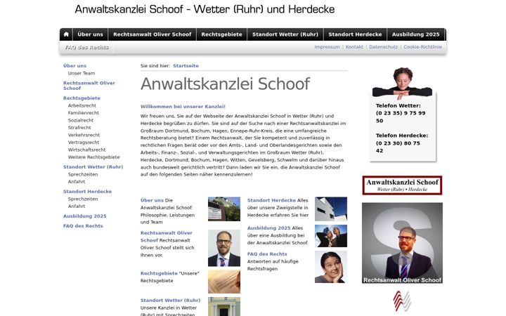 Screenshot of anwaltskanzlei-schoof.de