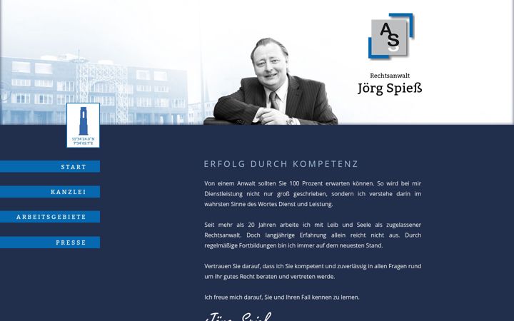 Screenshot of anwaltskanzlei-spiess.de