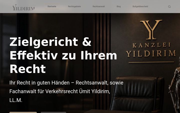 Screenshot of anwaltskanzlei-yildirim.de