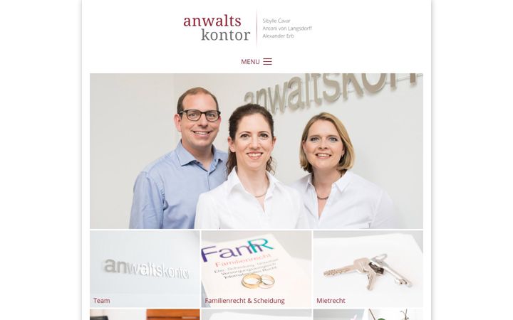 Screenshot of anwaltskontor.com