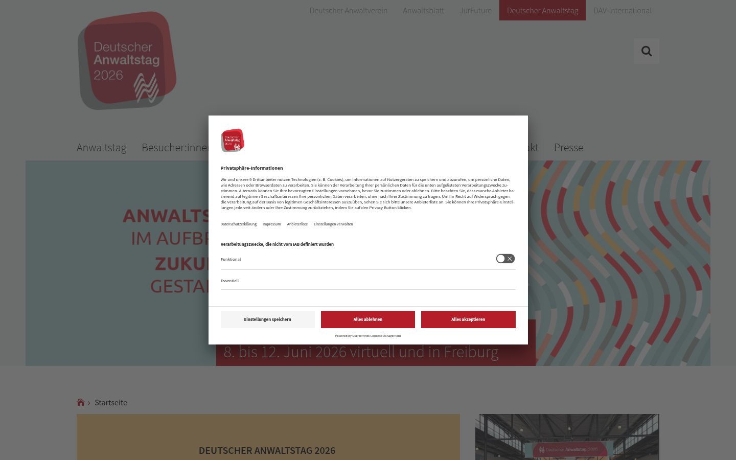 Sutikimo reklamjuostės, rodytos prieš bet kokią sąveiką, ekrano kopija