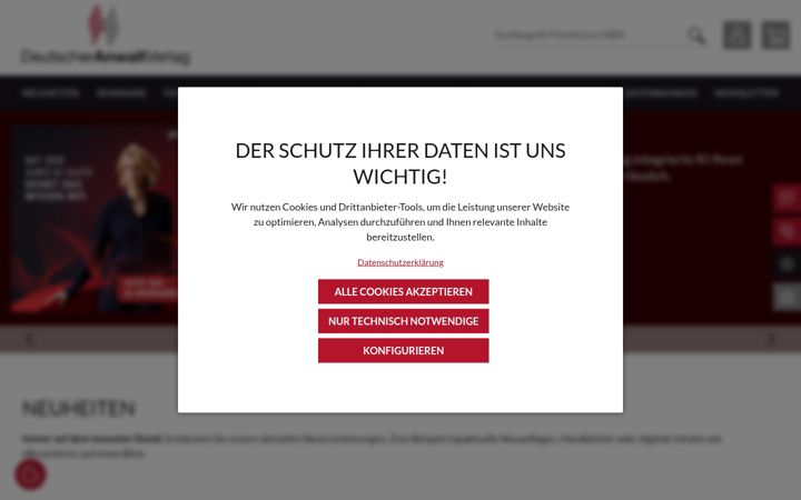 Screenshot of anwaltverlag.de