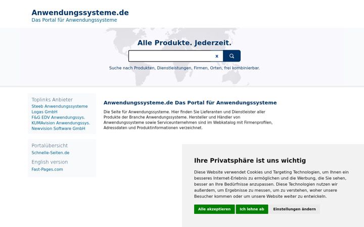 Screenshot of anwendungssysteme.de