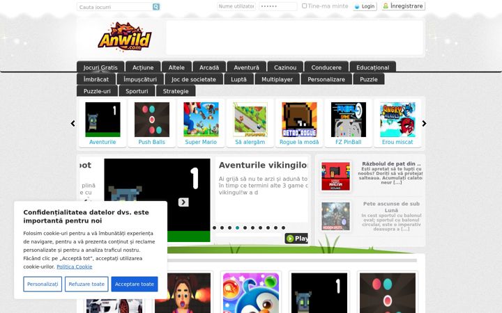 Snímek obrazovky anwild.com