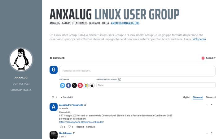 Screenshot of anxalug.org