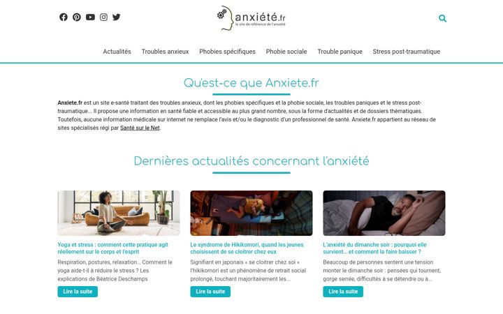 Screenshot di anxiete.fr