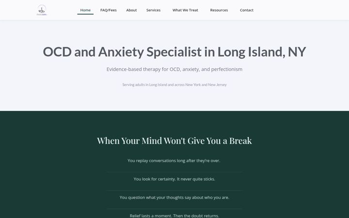 Screenshot of anxietycareny.com
