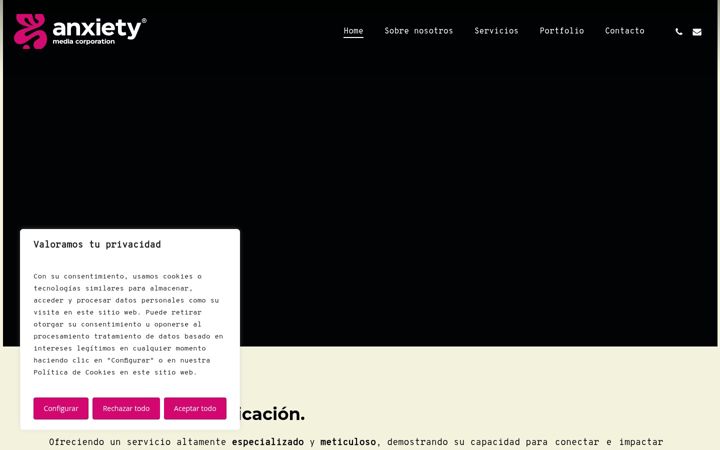 Screenshot of anxietycorporation.com