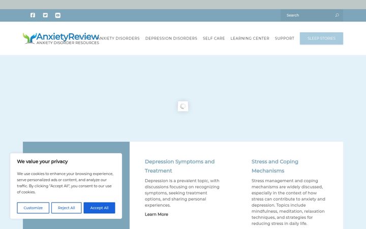 Screenshot di anxietyreview.net