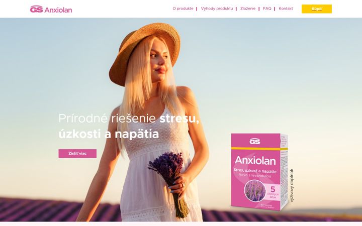 Screenshot of anxiolan.sk