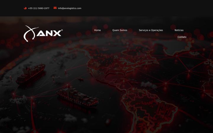 Snímek obrazovky anxlogistics.com