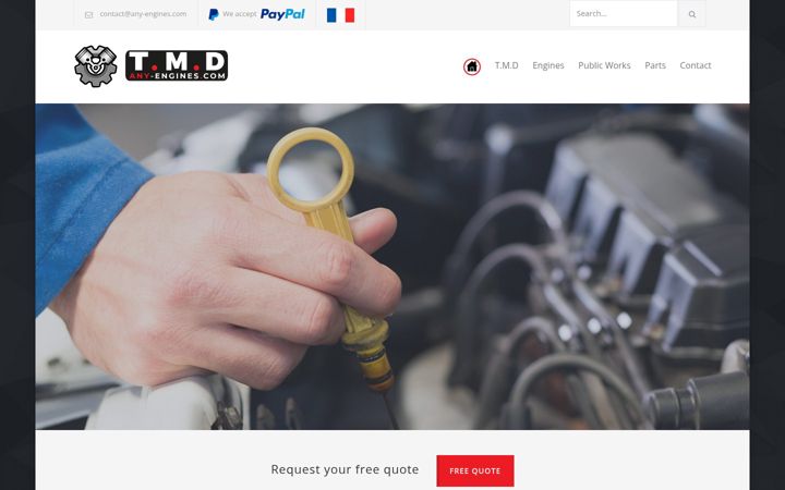 Snimka zaslona za any-engines.com
