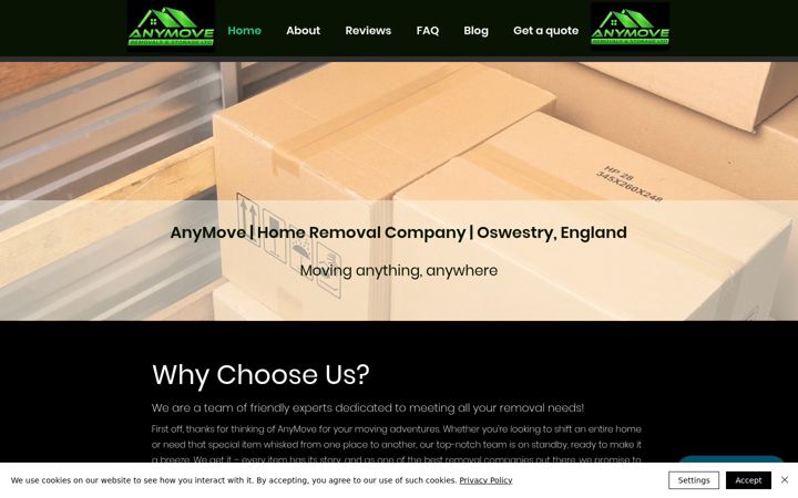Screenshot di any-moves.co.uk