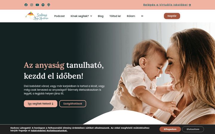 Screenshot di anyaakademia.hu