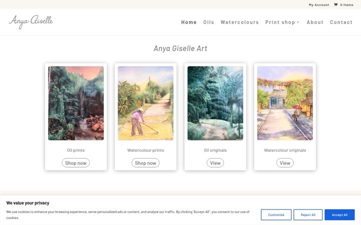 Snimka zaslona za anyagiselleart.com
