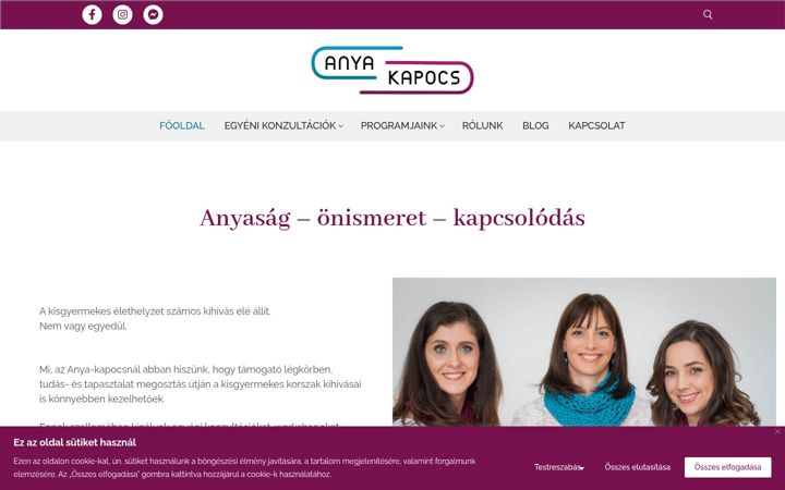 Screenshot of anyakapocs.hu