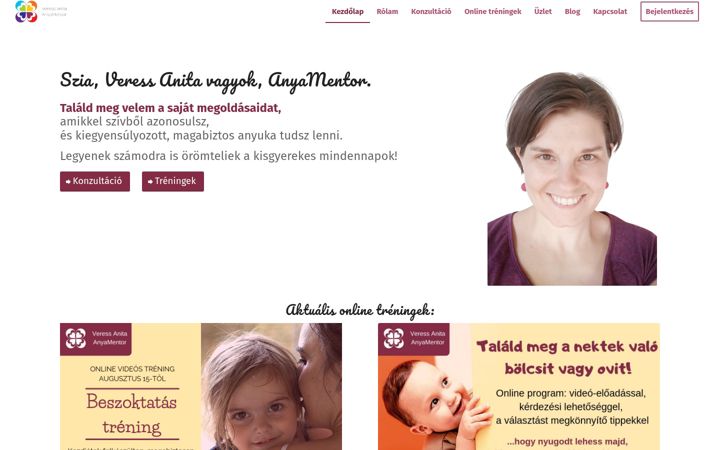 Ekrānuzņēmums no anyamentor.hu
