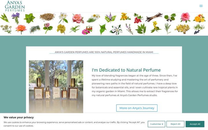 Screenshot of anyasgarden.com