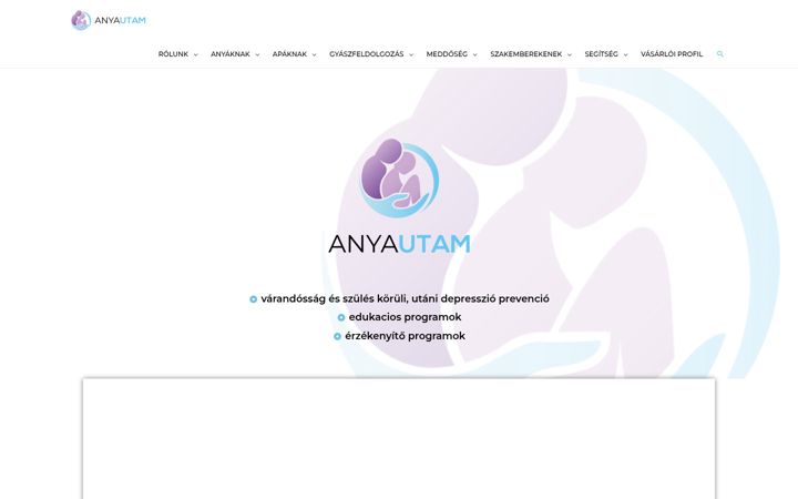 Screenshot of anyautam.hu